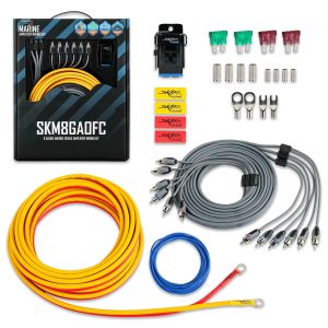 SKM8GAOFC | 8 Gauge - 800 Watt OFC Marine Grade Amplifier Wiring Kit