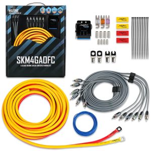 SKM4GAOFC | 4 Gauge - 1,500 Watt OFC Marine Grade Amplifier Wiring Kit