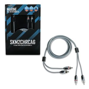 SKM2CHRCA6 | 6 Ft 2-Channel Marine Grade RCA Interconnect Cable