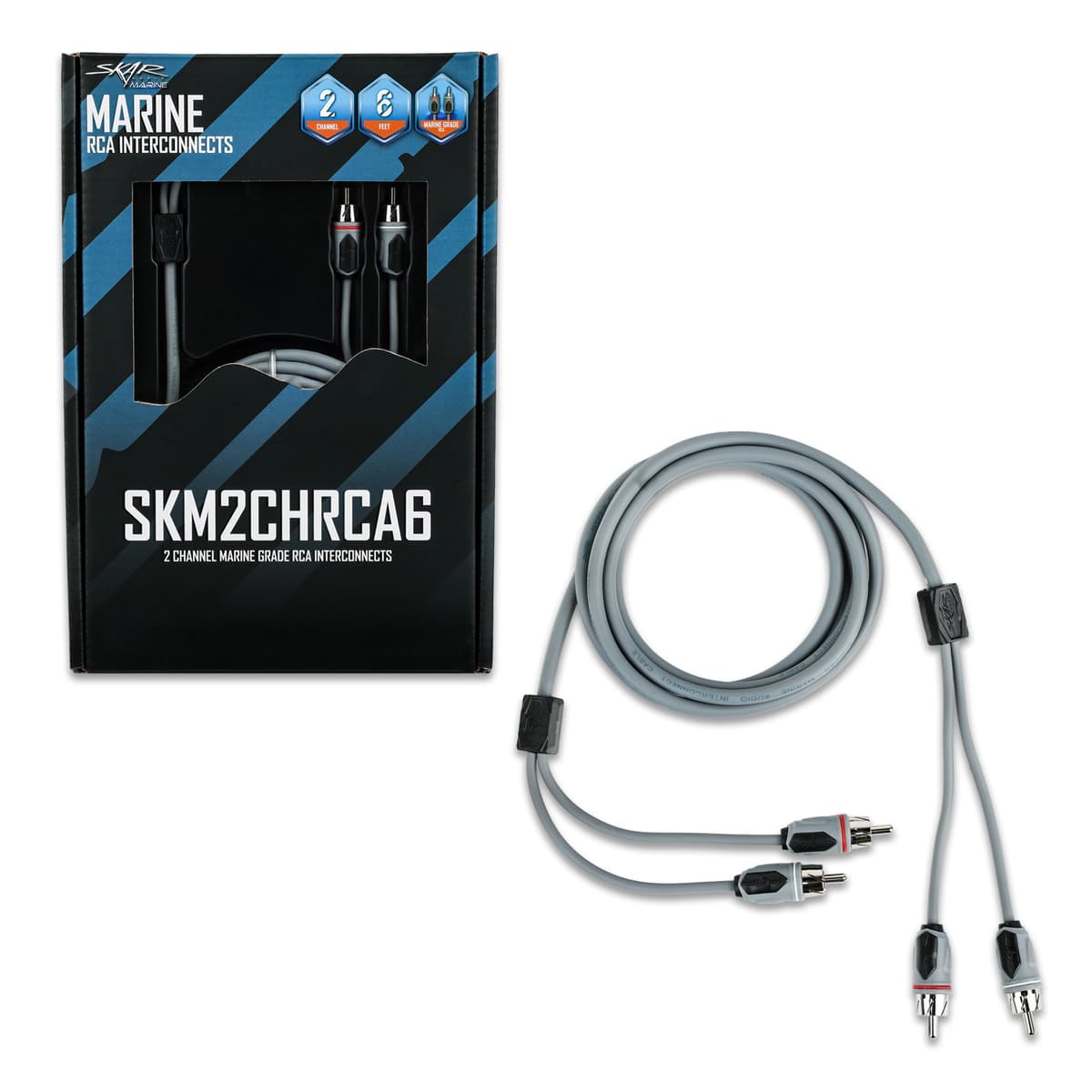 SKM2CHRCA6 | 6 Ft 2-Channel Marine Grade RCA Interconnect Cable