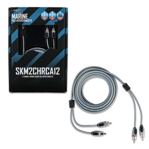 SKM2CHRCA12 | 12 Ft 2-Channel Marine Grade RCA Interconnect Cable