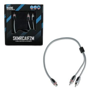 SKMRCA1F2M | 1-Female to 2-Male Marine Grade RCA Y-Adapter Cable