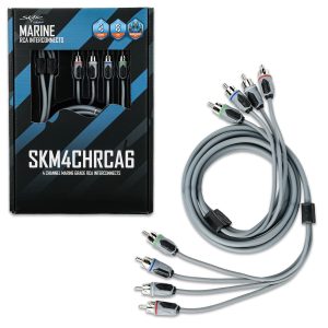 SKM4CHRCA6 | 6 Ft 4-Channel Marine Grade RCA Interconnect Cable