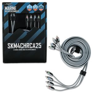 SKM4CHRCA25 | 25 Ft 4-Channel Marine Grade RCA Interconnect Cable