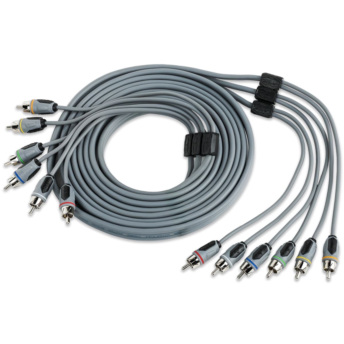 SKM6CHRCA12 | 12 Ft 6-Channel Marine Grade RCA Interconnect Cable - Image 2