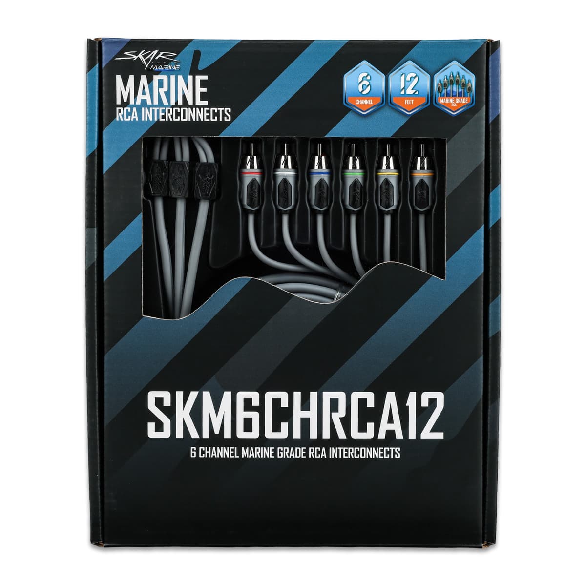 SKM6CHRCA12 | 12 Ft 6-Channel Marine Grade RCA Interconnect Cable - Image 6