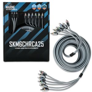 SKM6CHRCA25 | 25 Ft 6-Channel Marine Grade RCA Interconnect Cable