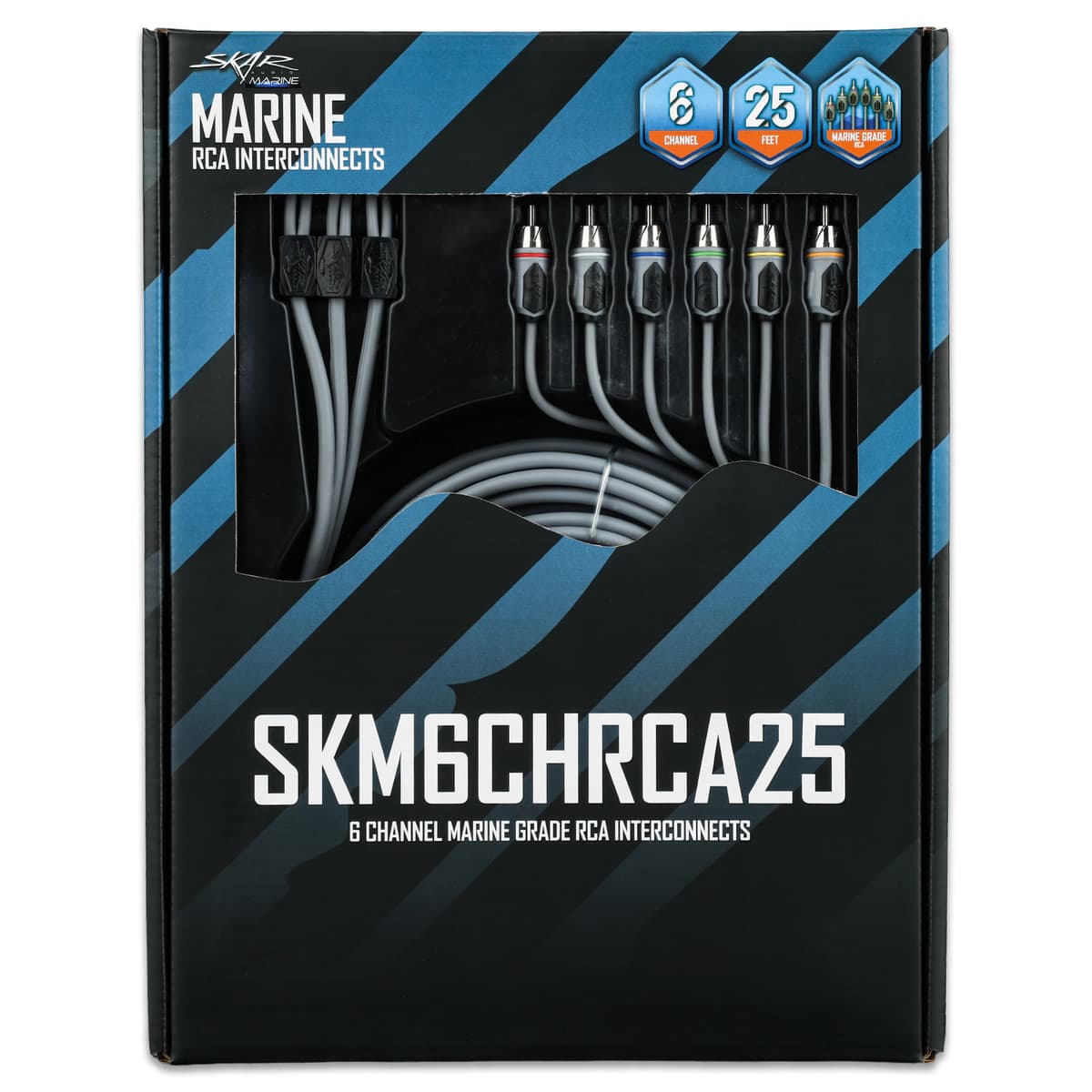 SKM6CHRCA25 | 25 Ft 6-Channel Marine Grade RCA Interconnect Cable - Image 6
