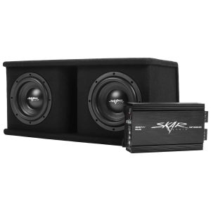 Dual 8" 1,400 Watt SDR Series Complete Subwoofer Package with Vented Enclosure and Amplifier