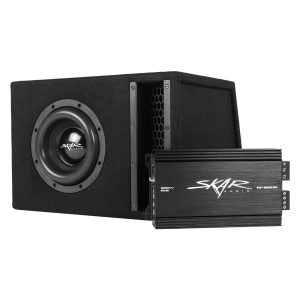 Single 8" 1,200 Watt EVL Series Complete Subwoofer Package with Vented Enclosure and Amplifier