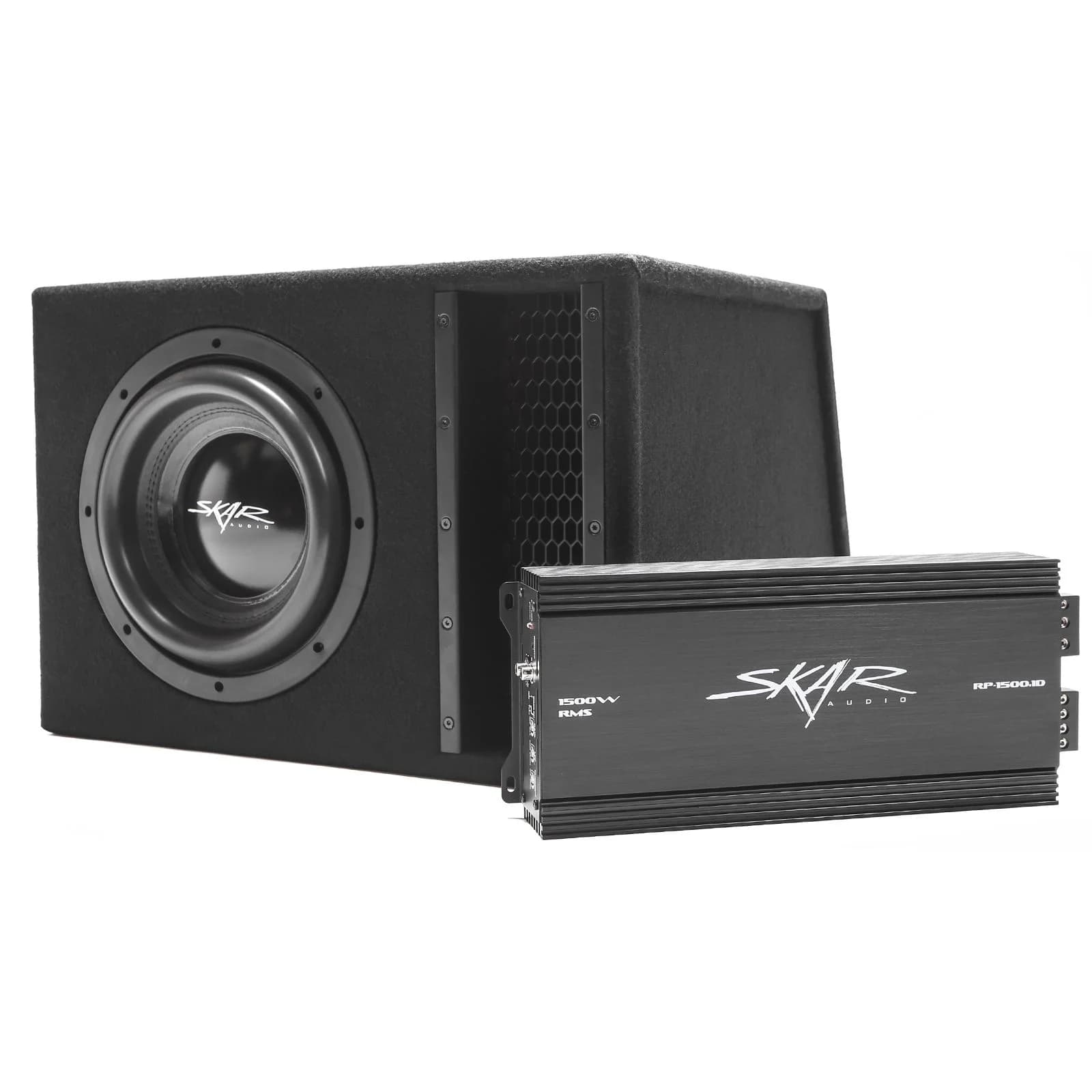 Single 10" 2,000 Watt EVL Series Complete Subwoofer Package with Vented Enclosure and Amplifier