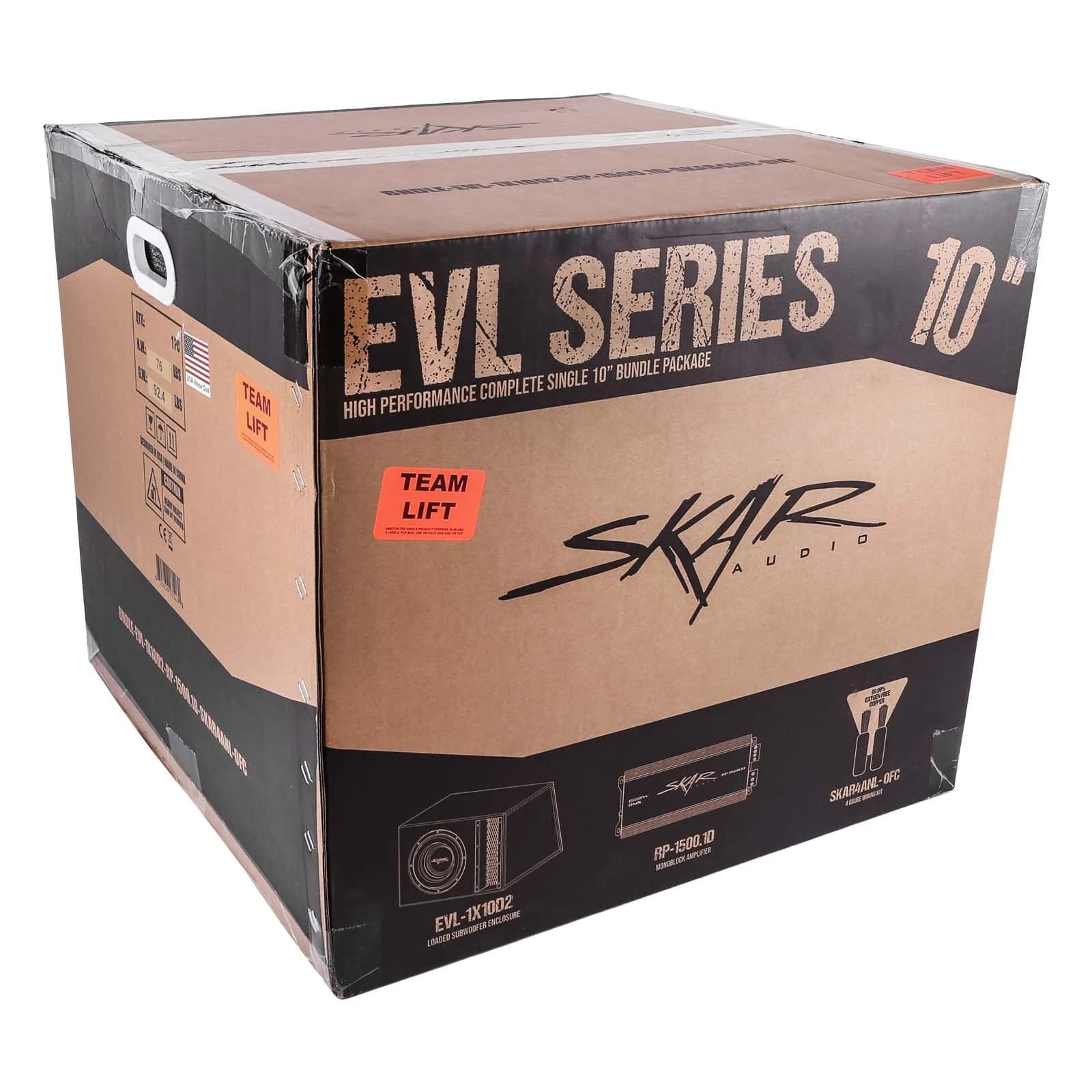 Single 10" 2,000 Watt EVL Series Complete Subwoofer Package with Vented Enclosure and Amplifier - Image 5