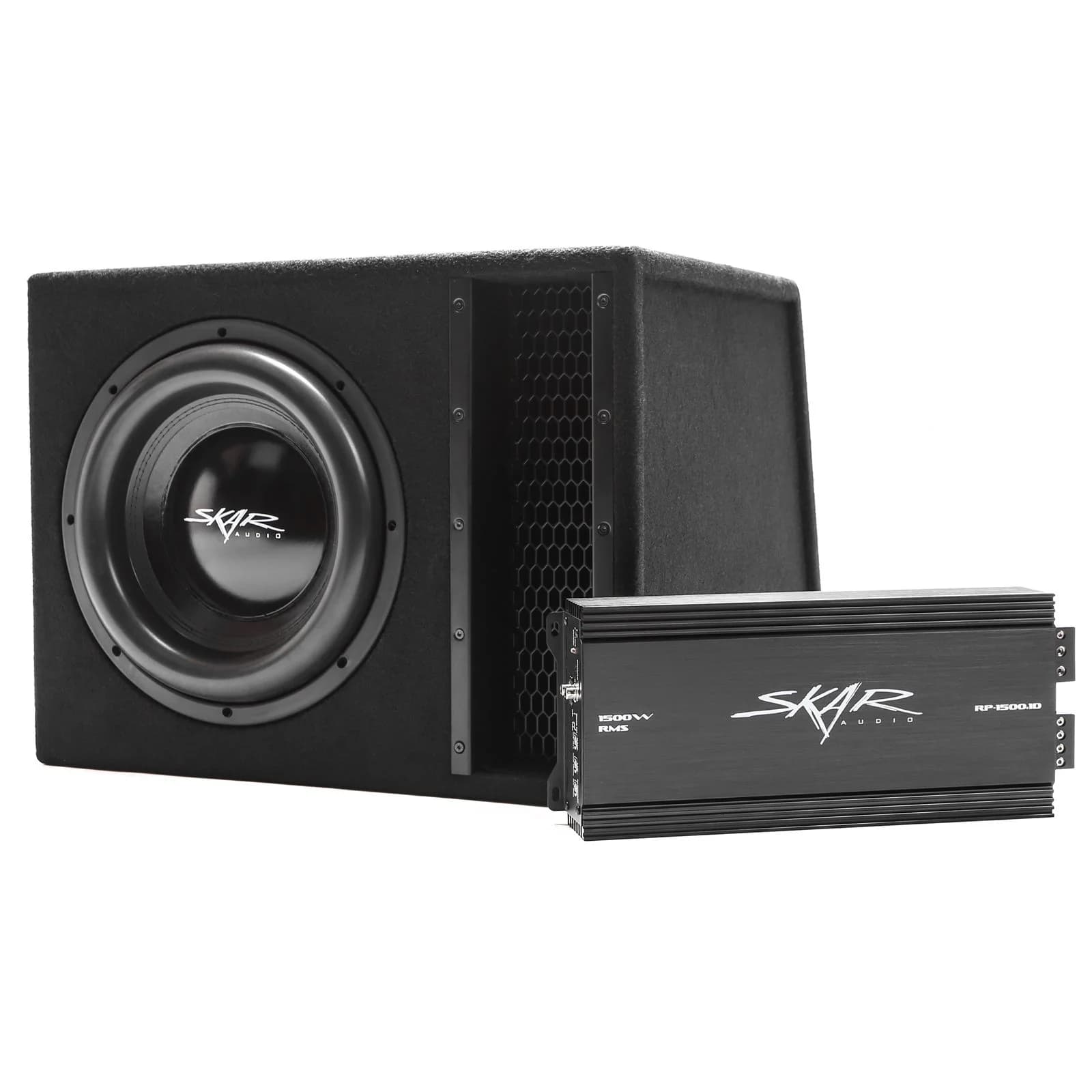 Single 12" 2,500 Watt EVL Series Complete Subwoofer Package with Vented Enclosure and Amplifier