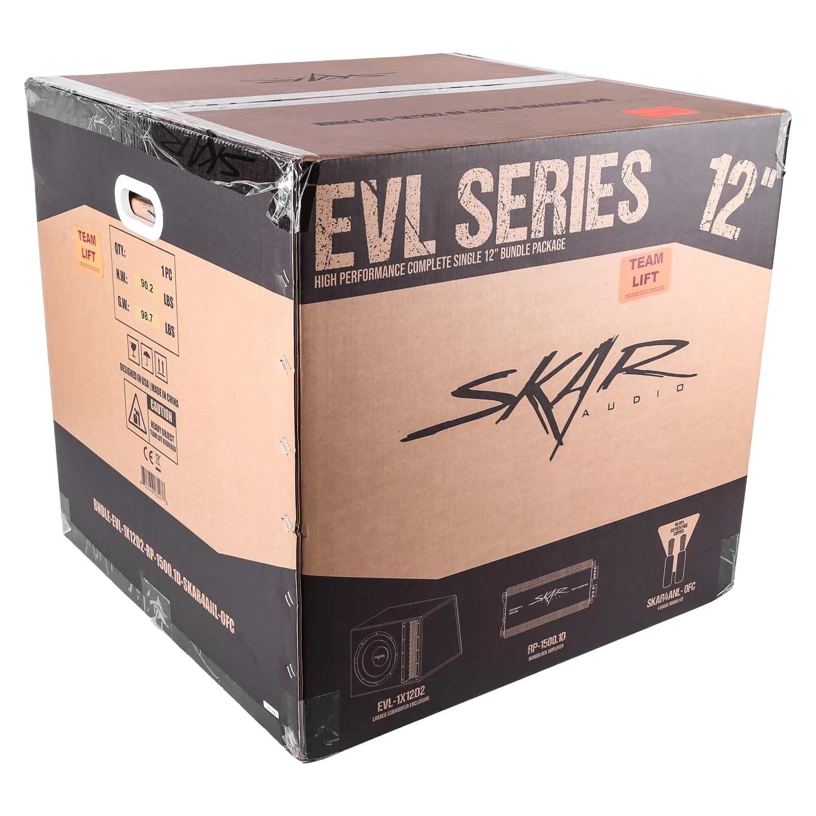 Single 12" 2,500 Watt EVL Series Complete Subwoofer Package with Vented Enclosure and Amplifier - Image 5