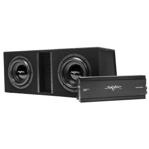 Dual 10" 4,000 Watt EVL Series Complete Subwoofer Package with Vented Enclosure and Amplifier