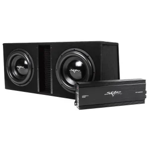 Dual 12" 5,000 Watt EVL Series Complete Subwoofer Package with Vented Enclosure and Amplifier