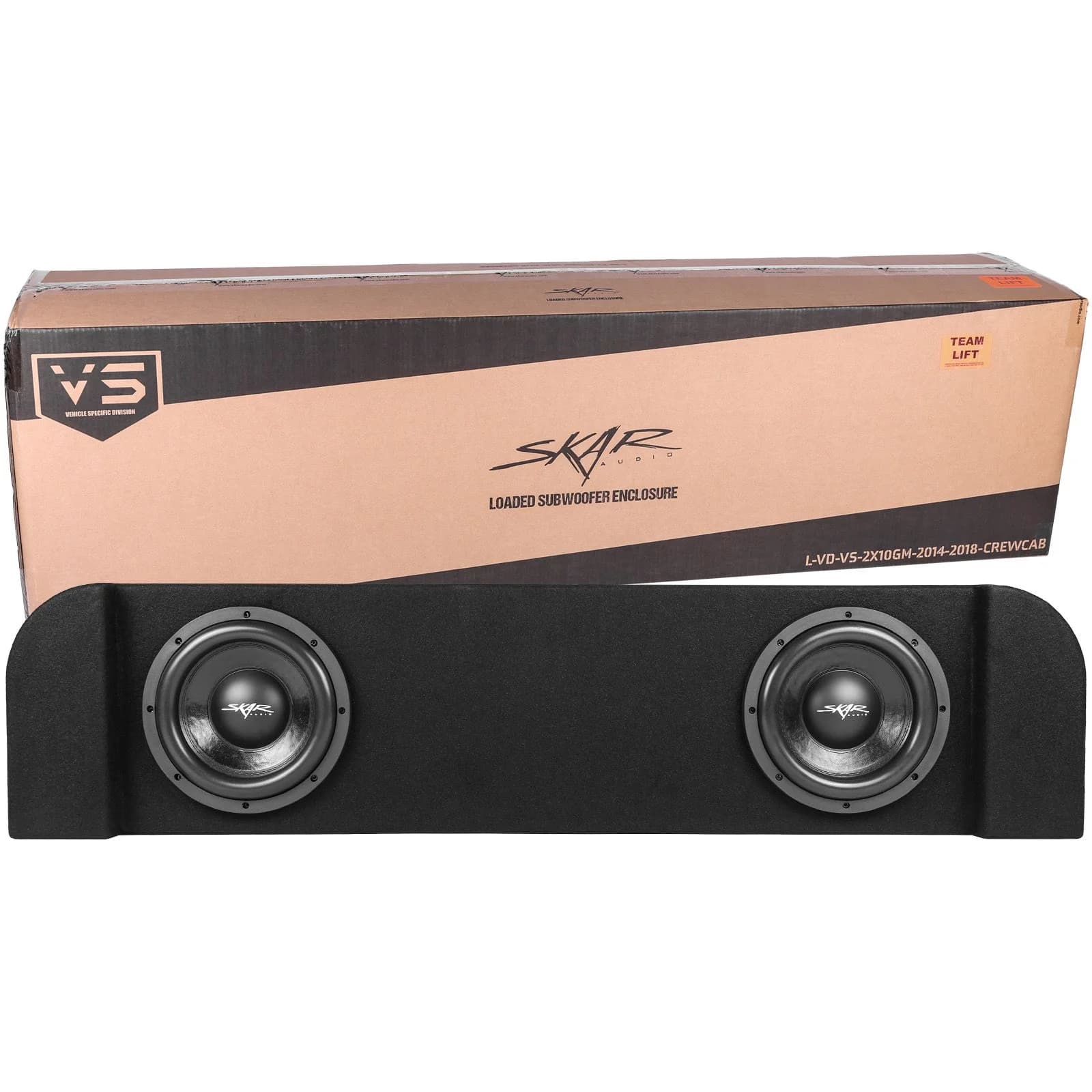 Dual 10" 1,600W Max Power Loaded Subwoofer Enclosure Compatible with 2014-2018 Chevy Silverado & GMC Sierra Crew Cab Trucks - Image 7