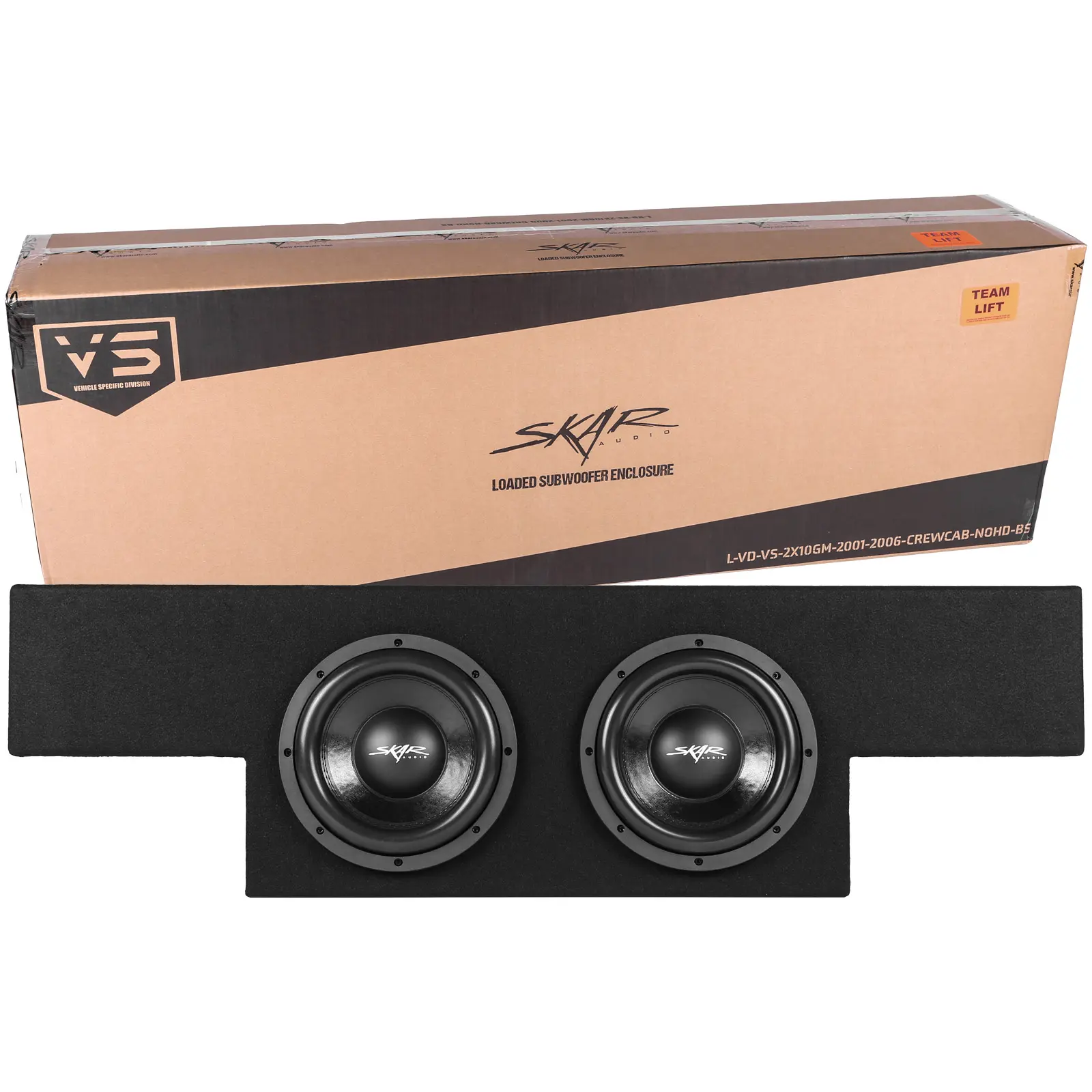 Dual 10" 1,600W Max Power Loaded Subwoofer Enclosure Compatible with 2001-2006 Chevy Silverado & GMC Sierra 1500 Non-HD Crew Cab Trucks - Image 6