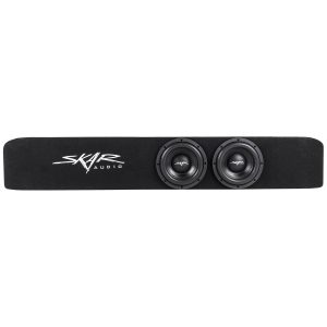 Dual 8" 1,200W Max Power Loaded Ported Subwoofer Enclosure Compatible with 2009-2014 Ford F-150 Super Crew Cab Trucks
