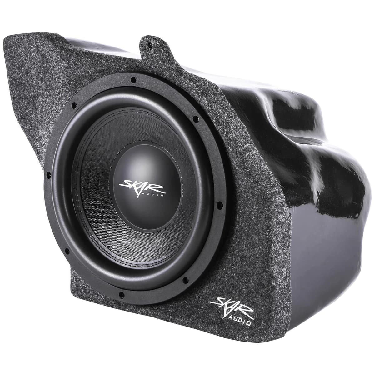 Single 12" 800W Max Power Loaded Subwoofer Enclosure Compatible with 2015-2025 Ford Mustang Hardtop Vehicles