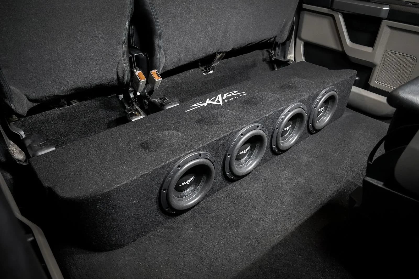 Quad 8" 3,200W Max Power Loaded Subwoofer Enclosure Compatible with 2017-2025 Ford Super Duty (F-250/350/450) SuperCrew Cab Trucks - Image 10
