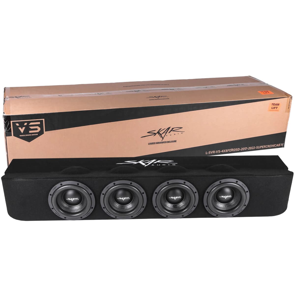 Quad 8" 3,200W Max Power Loaded Subwoofer Enclosure Compatible with 2017-2025 Ford Super Duty (F-250/350/450) SuperCrew Cab Trucks - Image 8