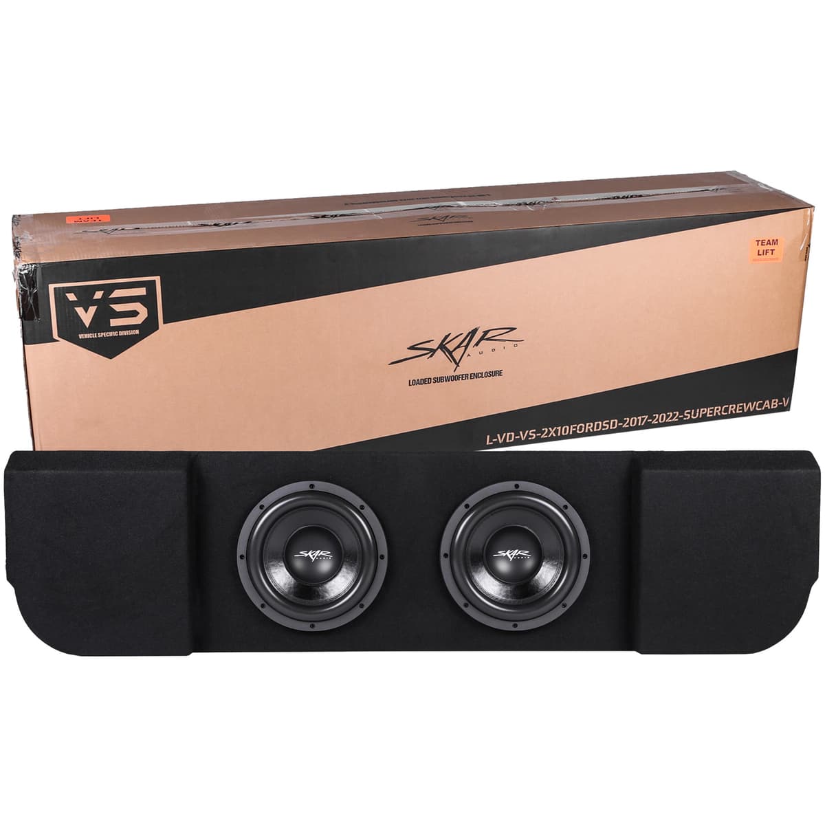 Dual 10" 1,600W Max Power Loaded Subwoofer Enclosure Compatible with 2017-2025 Ford Super Duty (F-250/350/450) SuperCrew Cab Trucks - Image 7