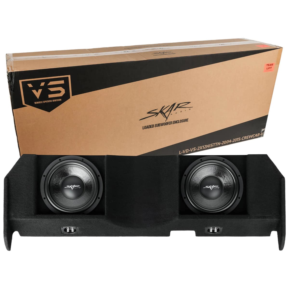 Dual 12" 1,600W Max Power Loaded Subwoofer Enclosure Compatible with 2004-2015 Nissan Titan Crew Cab Trucks - Image 8