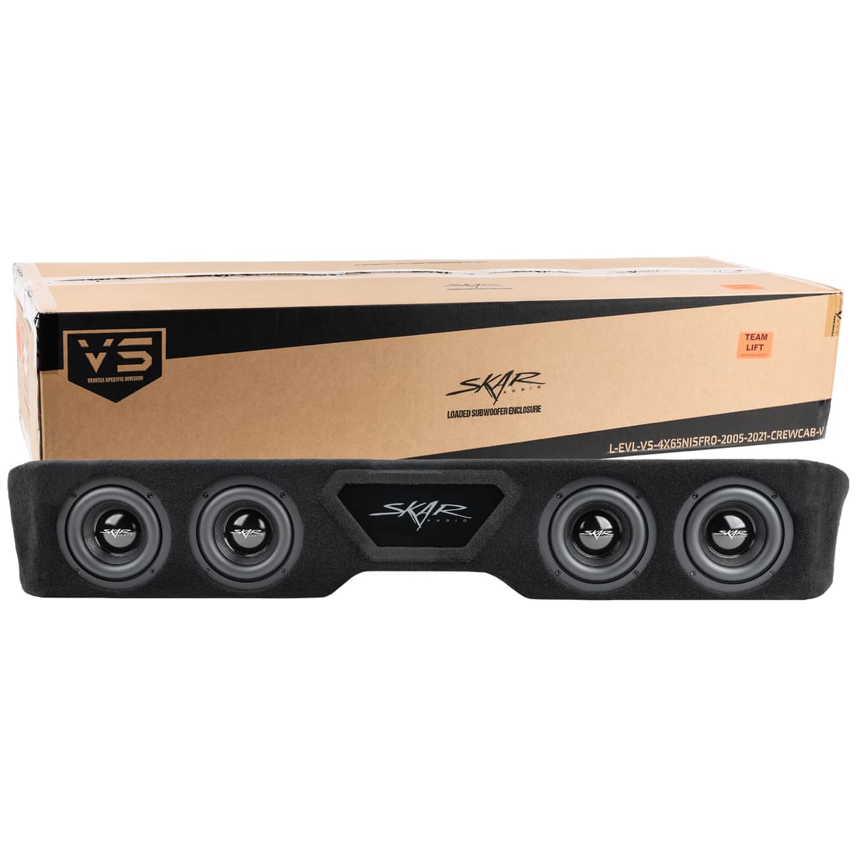 Quad 6.5" 1,600W Max Power Loaded Subwoofer Enclosure Compatible with 2005-2021 Nissan Frontier Crew Cab Trucks - Image 8
