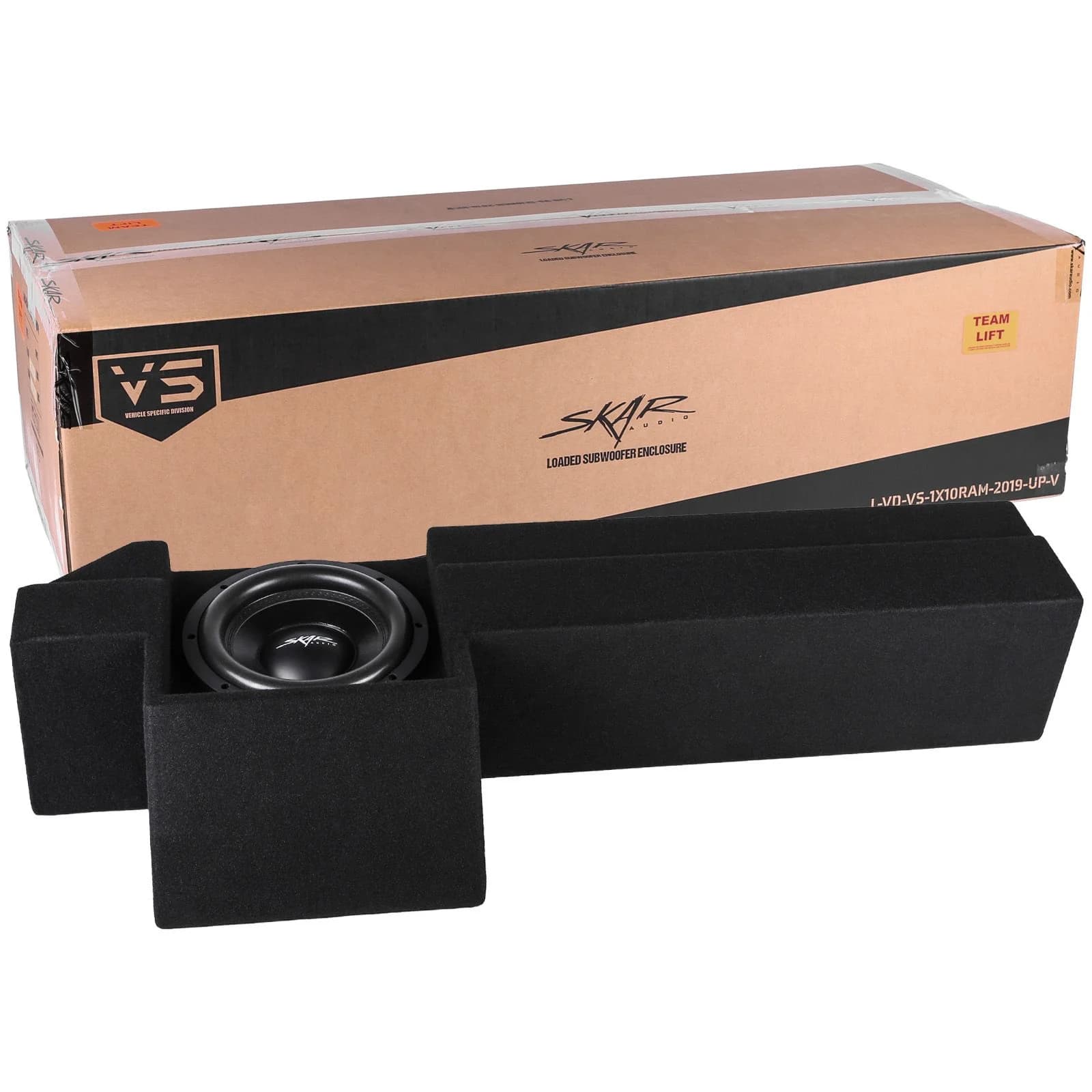 Single 10" 800W Max Power Loaded Subwoofer Enclosure Compatible with 2019-2024 Ram 1500 (5th Gen) Crew Cab Trucks - Image 7