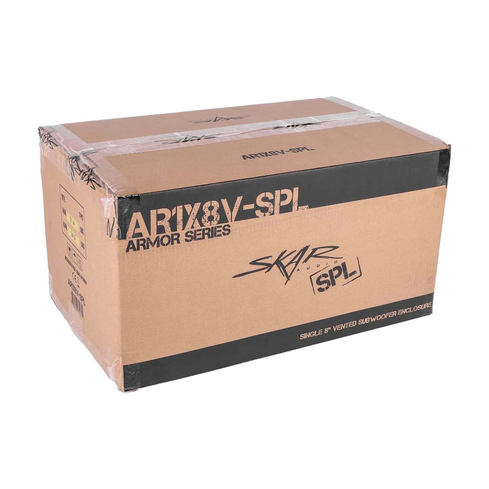 Single 8" 'SPL Series' Armor Coated Ported Subwoofer Enclosure - Image 8