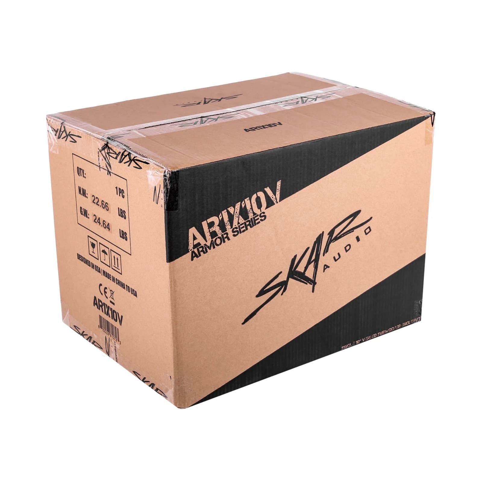 AR1X10V | Single 10" Armor Coated Ported Subwoofer Enclosure - Image 8