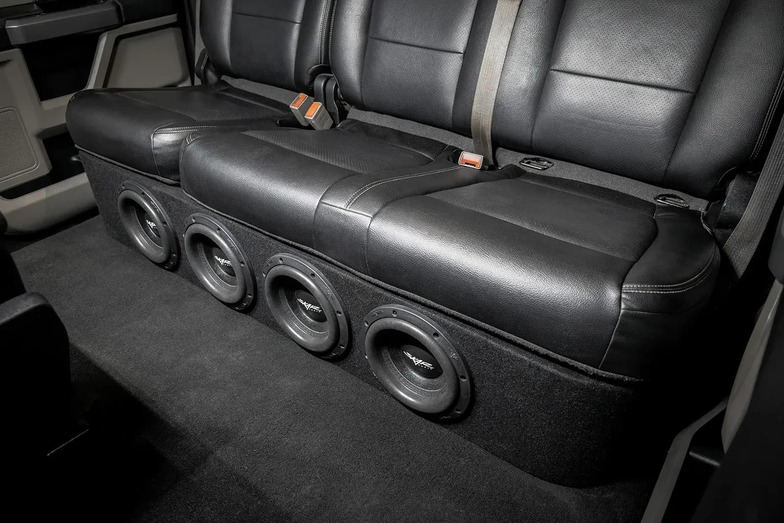 2017-2025 Ford Super Duty (F-250/350/450) SuperCrew Cab Compatible Quad 8" Ported Subwoofer Enclosure - Image 8