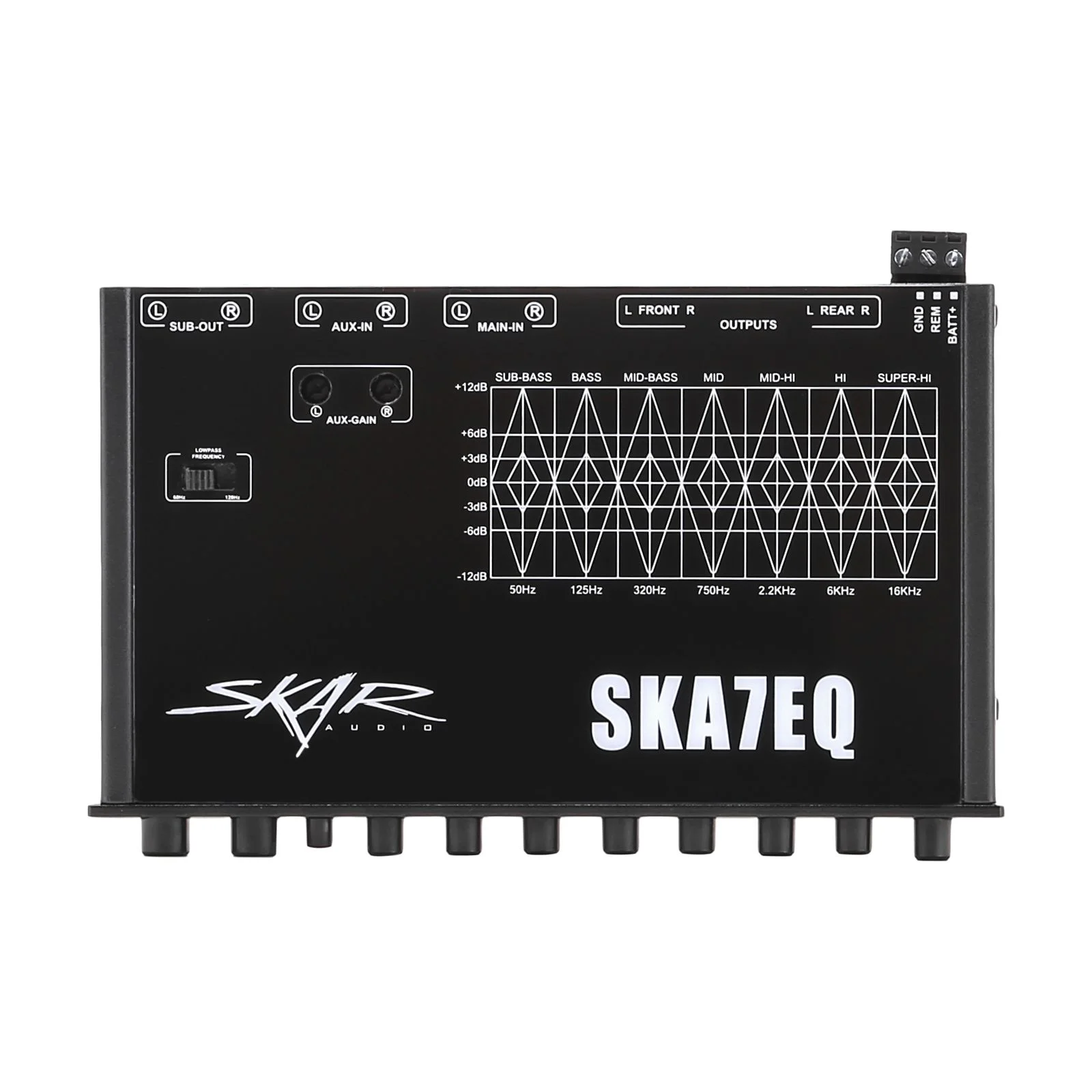 SKA7EQ | 7 Band 1/2 DIN Car Audio Pre-Amp Graphic Equalizer - Image 6