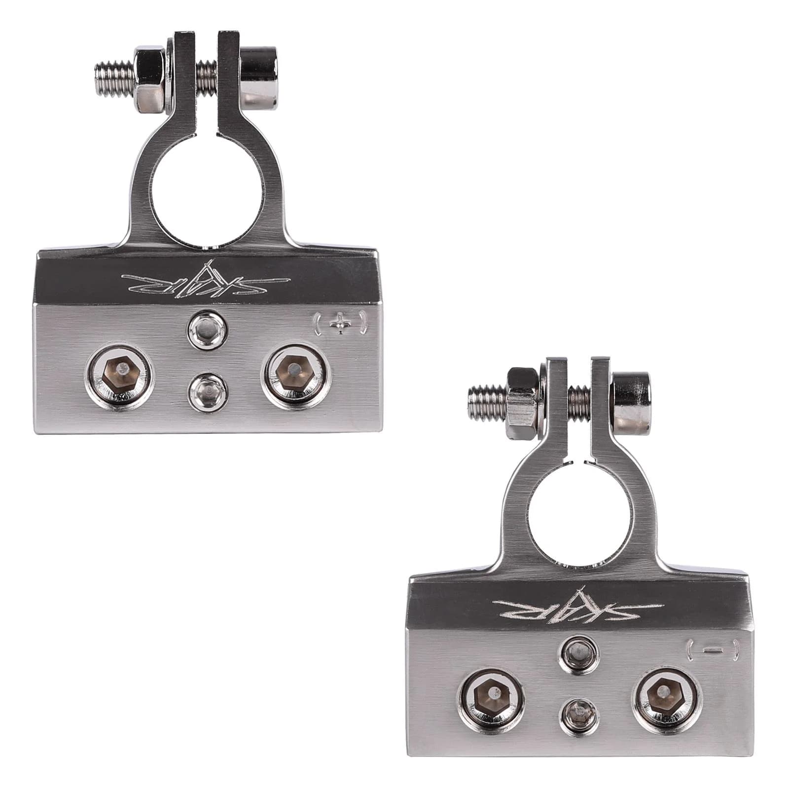 SK-BATTERMS1 | x2 0/4 Gauge and x2 8/10 Gauge (+/-) Top Post Heavy Duty Positive and Negative Battery Terminals