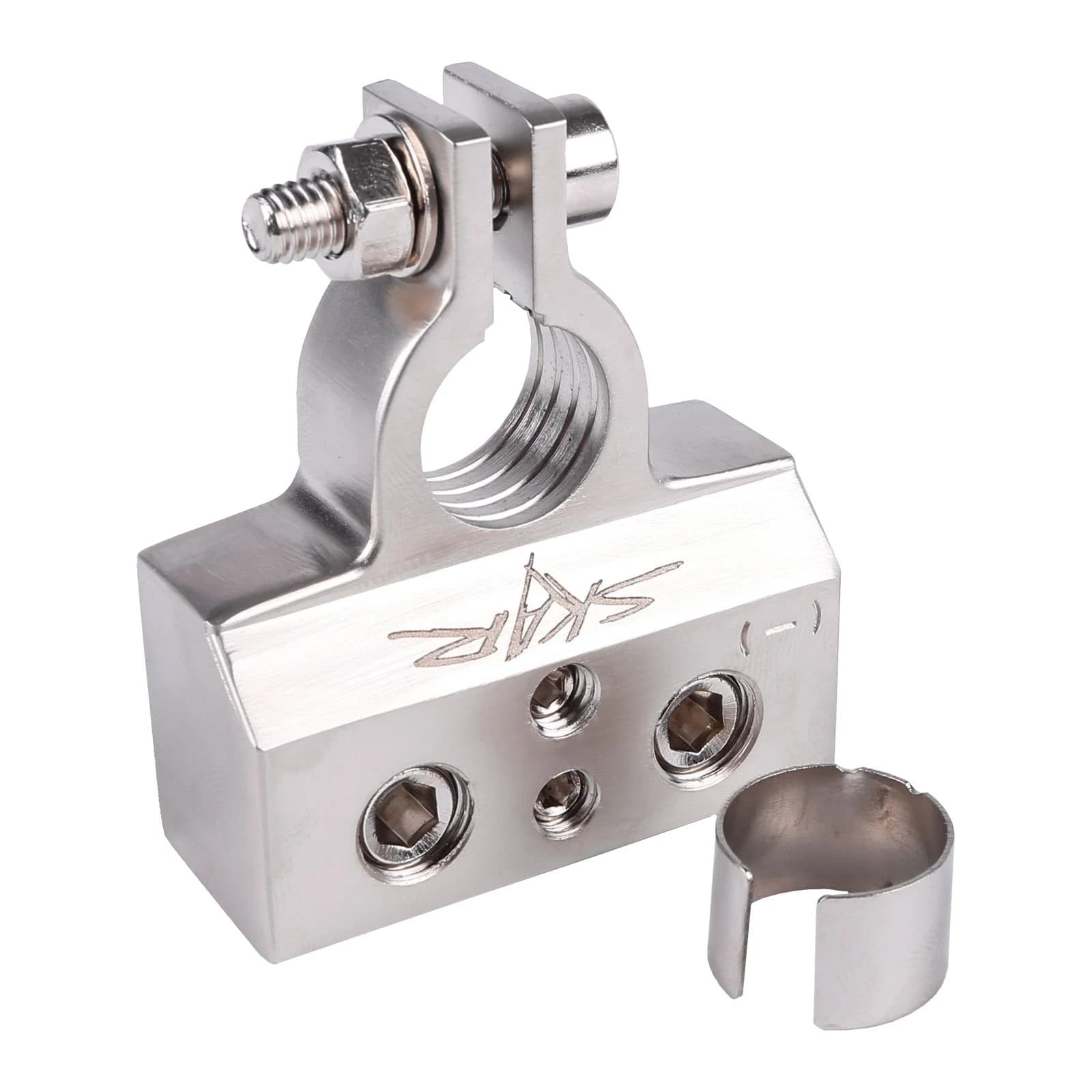 SK-BATTERMS1 | x2 0/4 Gauge and x2 8/10 Gauge (+/-) Top Post Heavy Duty Positive and Negative Battery Terminals - Image 4