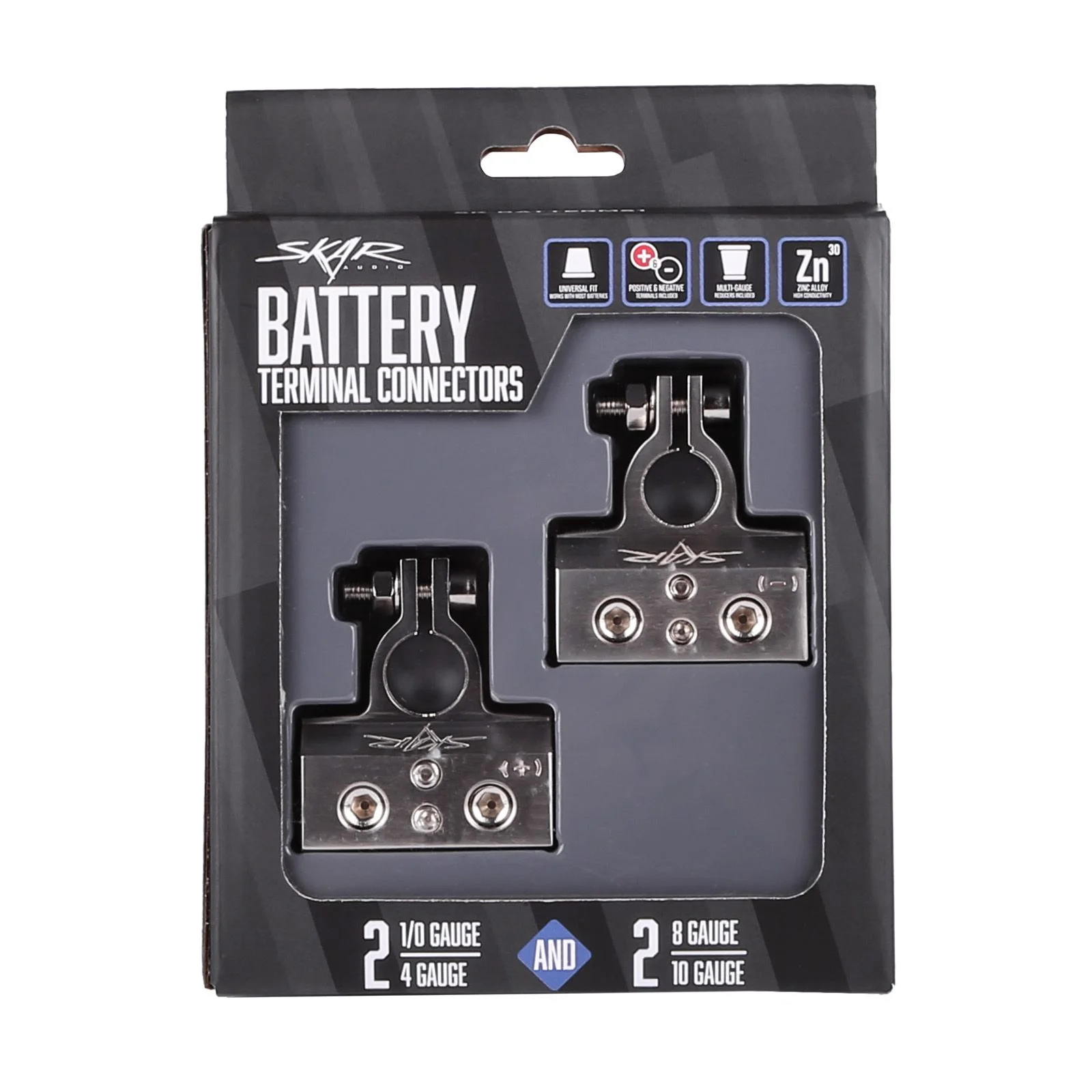 SK-BATTERMS1 | x2 0/4 Gauge and x2 8/10 Gauge (+/-) Top Post Heavy Duty Positive and Negative Battery Terminals - Image 7