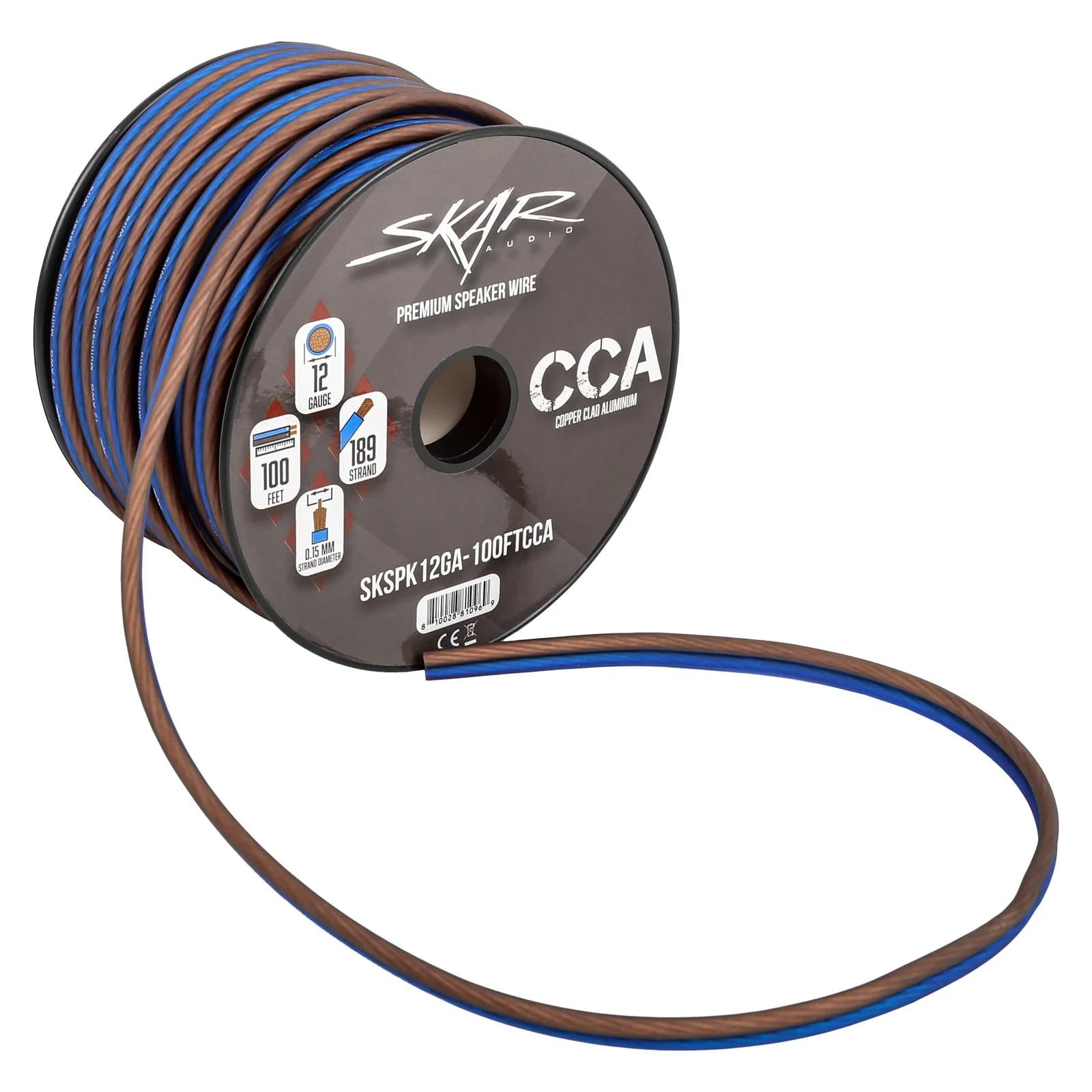 12-Gauge Performance Series (CCA) Speaker Wire - Blue/Brown - Image 5