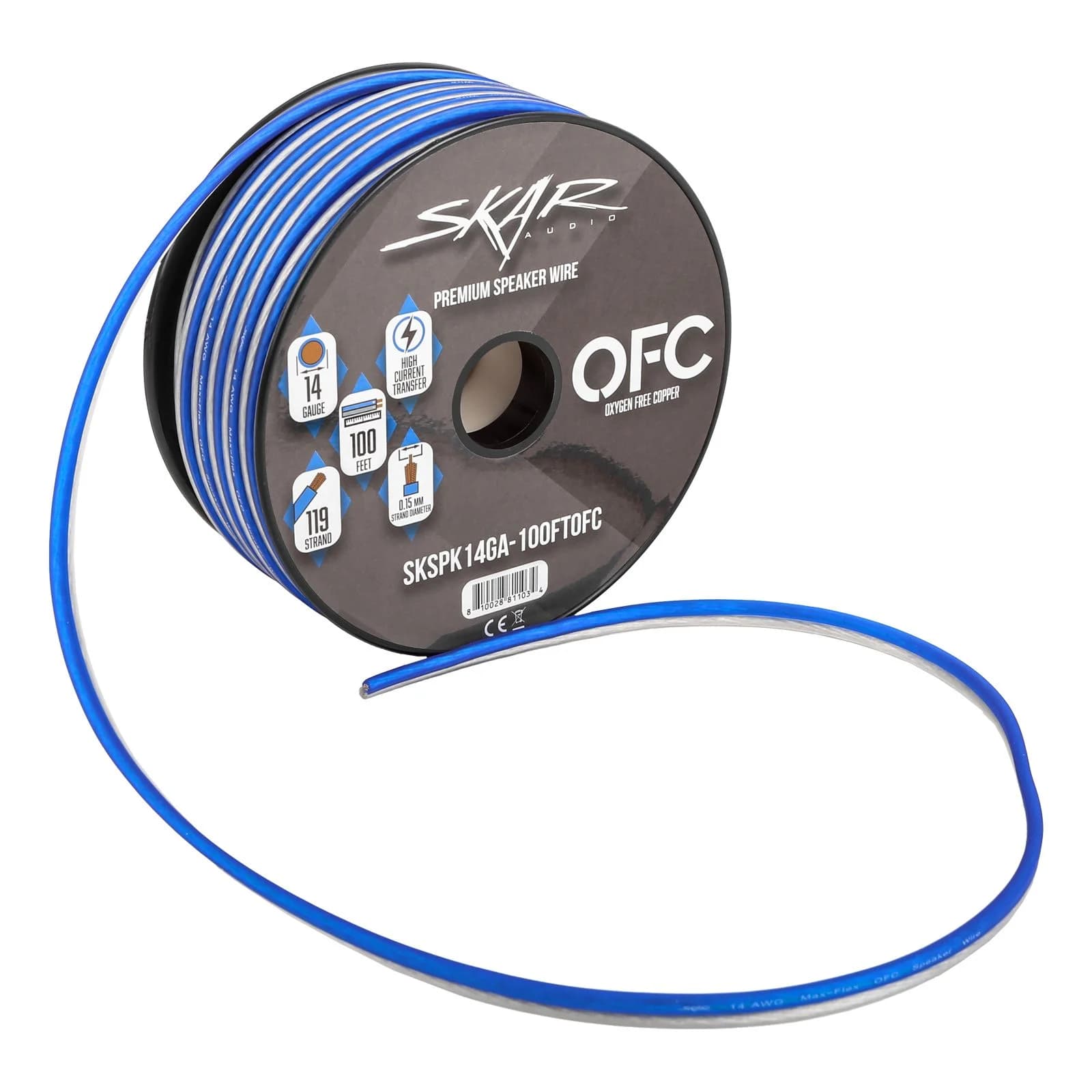 14-Gauge Elite Series Max-Flex (OFC) Speaker Wire - Blue/White - Image 5