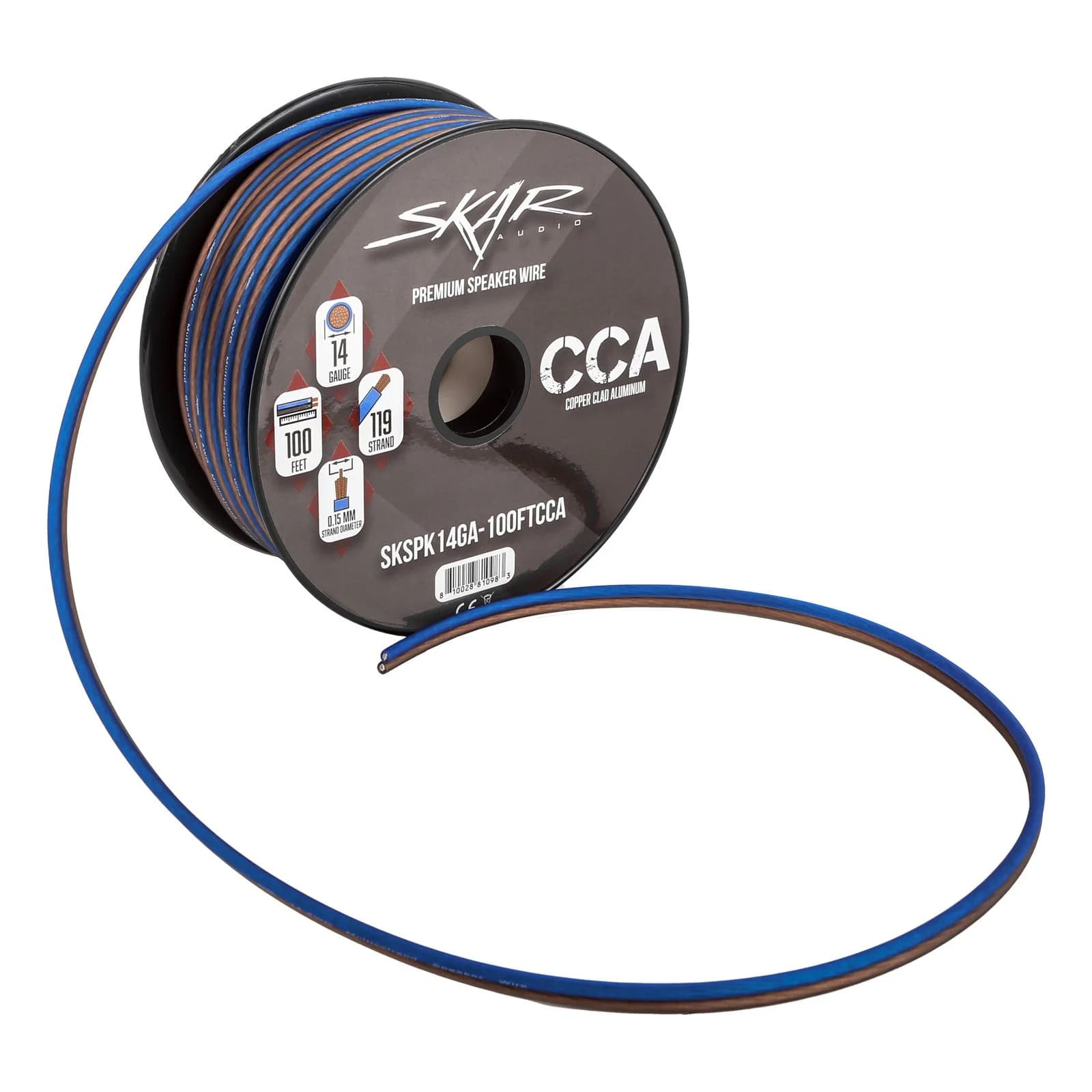 14-Gauge Performance Series (CCA) Speaker Wire - Blue/Brown - Image 5