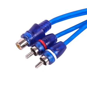 SKARRCA-1F2M | 1-Female to 2-Male RCA Y-Adapter (1 Ft) Cable