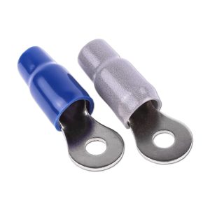 SKRING-TERM-0GA-5PK | 1/0 Gauge (5/16") Nickel Plated Premium Ring Terminals (5-Pack)