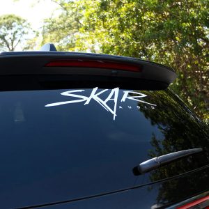 SK-DECAL-LG | 20" x 6" Large Skar Audio Logo Decal